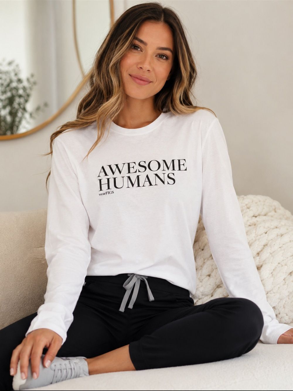 FIGS Awesome Humans Wear FIGS Long Sleeve Tee